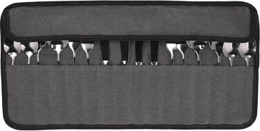 BERGER Cutlery Set Stainless Steel 16-Piece | Camping Cutlery for 4 People | Includes Storage Bag | High-Quality Cutlery