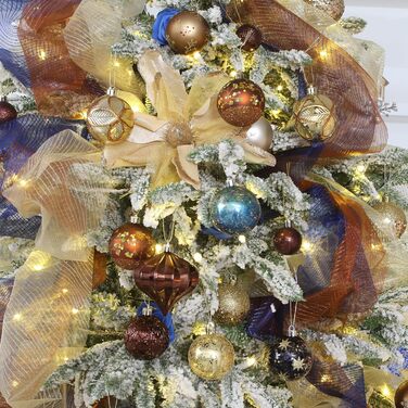 Набір прикрас для ялинки Sea Team: кульки та орнаменти, 30 шт., 60 мм, червоний та білий