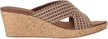 Босоніжки жіночі Skechers Beverlee-Delighted на танкетці, натуральна шкіра, 38.5 EU
