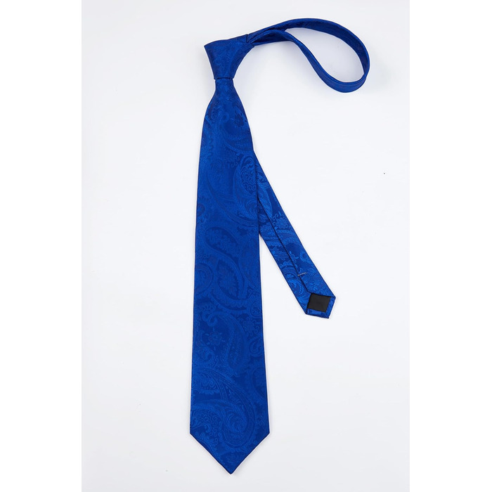 Чоловічий краватка та хустинка Enlision: Комплект з затискачем для краватки та запонками, королівський синій колір