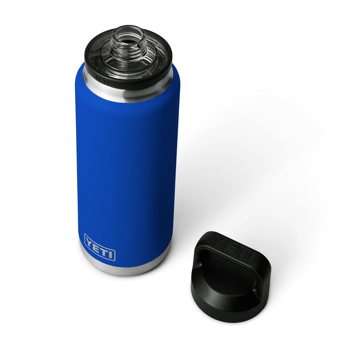Термопляшка YETI Rambler 1л (1000 мл) з нержавіючої сталі з герметичною кришкою Chug, для гарячих та холодних напоїв, Charcoal