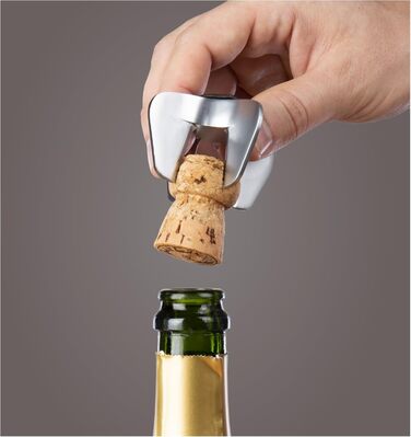 Відкривачка для шампанського Vacu Vin, пластикова, коричнева, 7x7x4,3 см