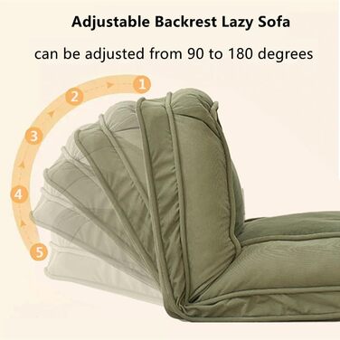 Складаний диван-крісло, диван-ліжко, татамі, крісло-мішок для дорослих та дітей, сірий, 90х140 см