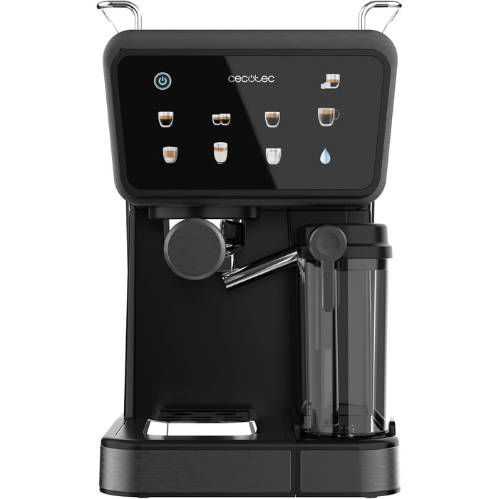 Кавомашина еспресо Cecotec Power Espresso Touch ColdBrew Latte 1350W 20 Бар з молочником та сенсорним дисплеєм