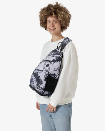 Сумка через плече WATERFLY: рюкзак-слінг для туризму, велоспорту та подорожей (Tarnweiß)