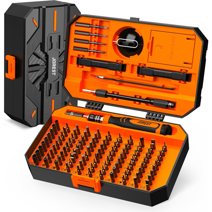 Набір викруток JOREST 155 в 1: міні-набір для ремонту Macbook, Laptop, PC, RC, PS5, Switch, Xbox, iPhone, годинників та окулярів