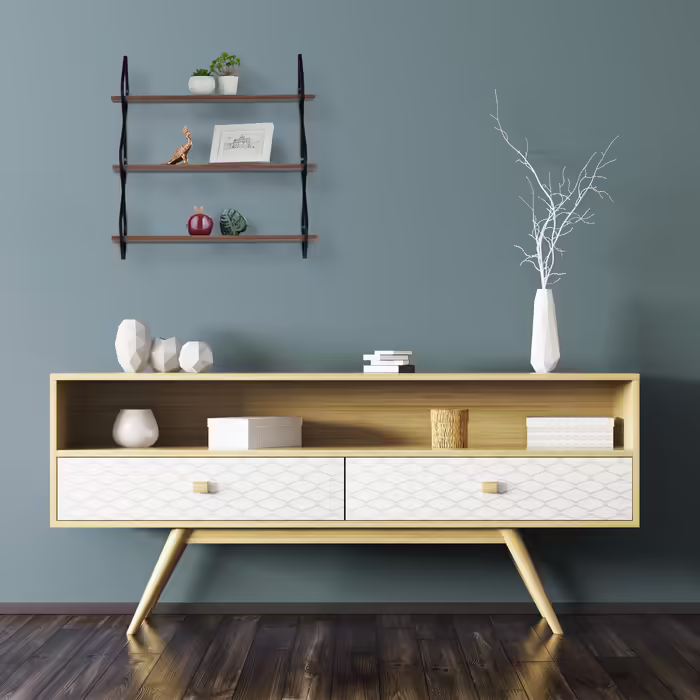 Relaxdays Wall Shelf with 3 Shelves
