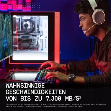 SSD накопичувач WD_BLACK SN850X 8TB PCIe Gen4 з радіатором - ігровий SSD, 7300 МБ/с читання, 6300 МБ/с запис