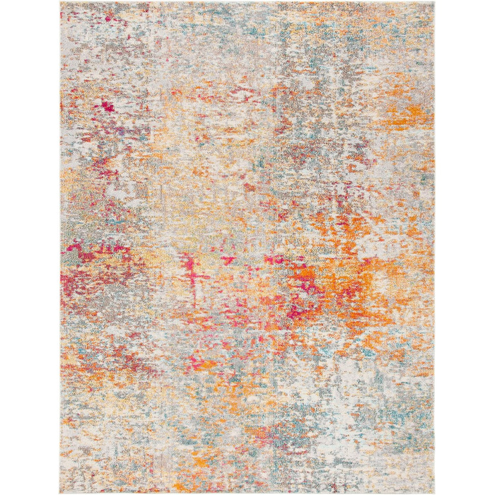 Килим Safavieh Madison для вітальні, їдальні, спальні - короткий ворс, сірий та бірюзовий, 160 x 229 см