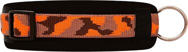 Нашийник для собак BuddyPack широка та м'яка пов'язка з неопрену, всі розміри, кольоровий (XXS (29-34 см), світло-коричневий-помаранчевий-темно-коричневий)