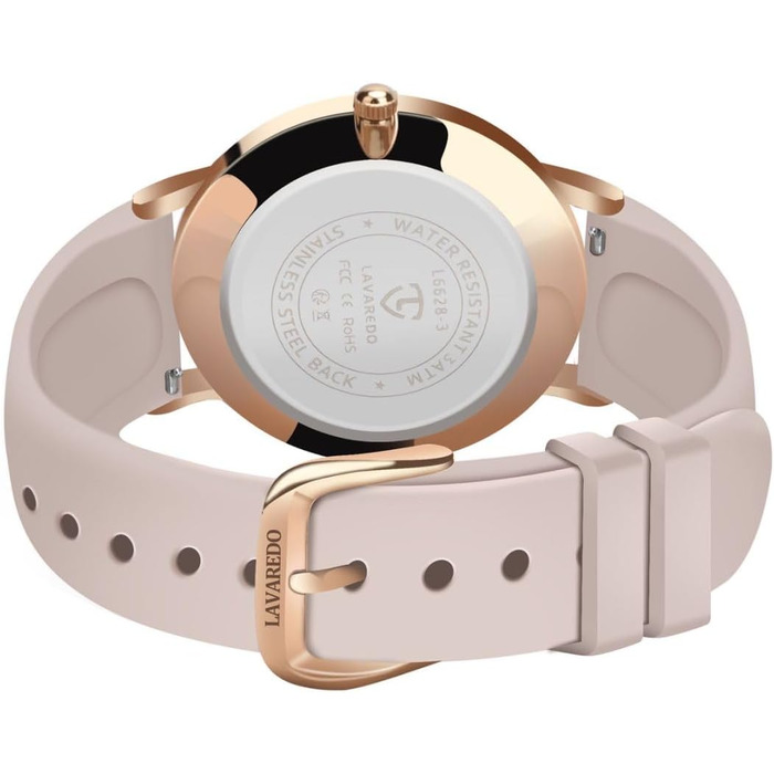 Жіночий аналоговий кварцовий годинник Flache з датою, шкіряним/силіконовим ремінцем, 39 мм, колір корпусу: білий