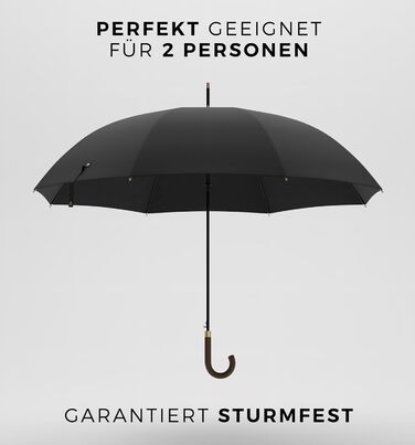 Sapor Design Umbrella Stock Umbrella Stormproof Auto-Open Windproof | XXL Large & Stable for 2 People Ladies & Gentlemen | Golf Umbrella Travel – 123 cm Ø Elegant Blue - Classic