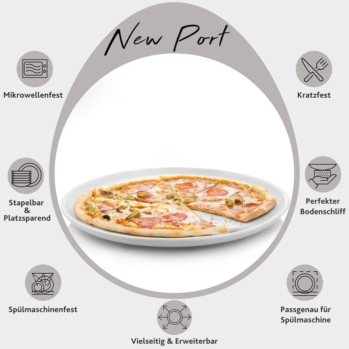 Набір посуду SÄNGER Kombiservice New Port на 6 осіб, 36 предметів | PREMIUM COLLECTION (4 піци)