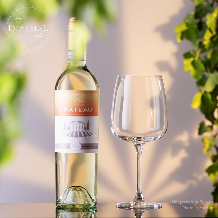 Набір склянок для білого вина 'Milano', 480 мл, 4 шт. з кристалічного скла, для Шардоне, стійкі до миття в посудомийній машині