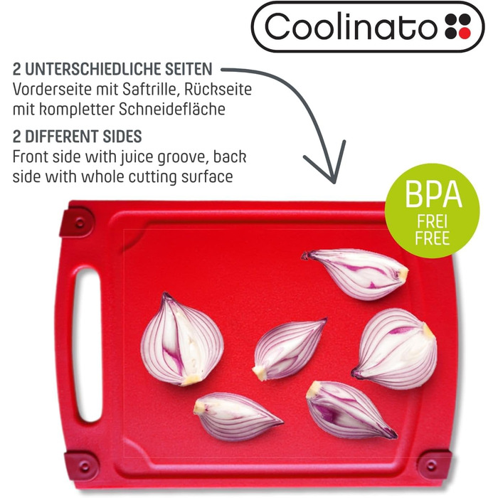 Набір кухонних дощок Coolinato з пластику сірого кольору (3 шт.) S/M/L – антибактеріальні, з жолобом для соку, неслизькі кути та ручки. 3 розміри для гігієнічного розділення. Набори кухонних дощок Coolinato сірого кольору (3 шт.) розмір S, M та L.