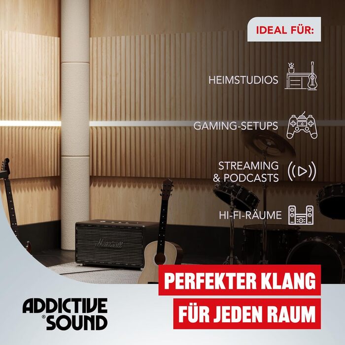 Бас-пастка Addictive Sound Bassfalle Rund Standard для студії, акустична панель зі спеціалізованої вовни (80-210 Гц), Apple, 98 см, Made in EU