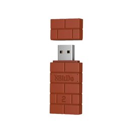 Бездротовий Bluetooth адаптер 8BitDo USB Wireless Adapter 2 для Switch, Windows 10, Android, PS4/5, Xbox (Коричневий)