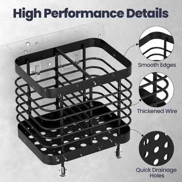 Підставка для зубних щіток Luxspire, електрична, з нержавіючої сталі, настінна без свердління, чорна, 2 слоти