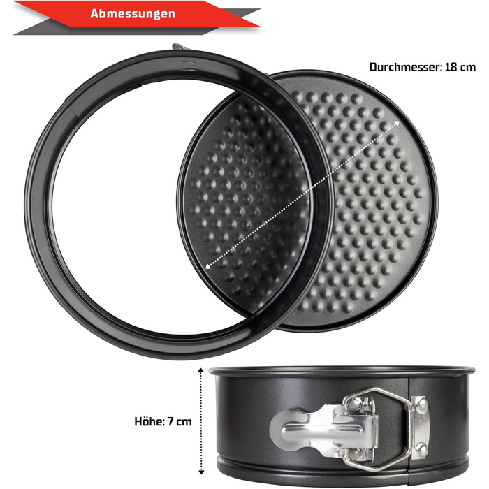 Форма для випічки Wenco Premium Mini-Springform, кругла, Ø 18 см, з антипригарним покриттям, з вуглецевої сталі, м'ятно-зелена (Версія 2022)