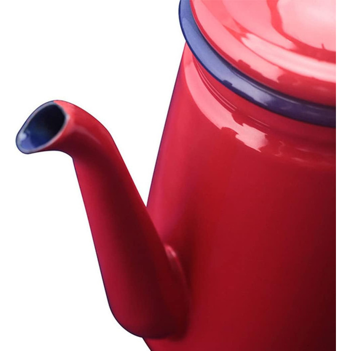 JMAHM Enamel Teakettle Coffee Pot 1L Water Kettle Can Be Used for Coffee, Tea, Milk, Oil, Induction Cooker Gas Stove Universal (Green)