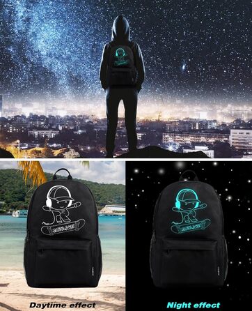 Шкільний рюкзак для хлопчика BSTcentelha з USB-портом та зарядкою, чорний