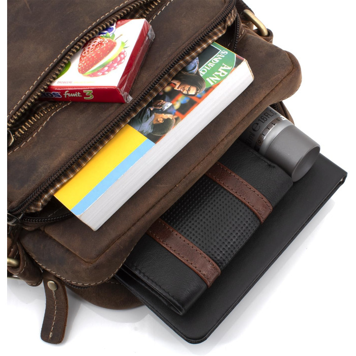 Чоловіча сумка через плече JOREY з натуральної шкіри - ідеальна для бізнесу, роботи та подорожей