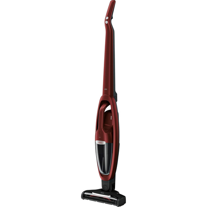 AEG QX7-1ULTAN 2in1 Cordless Vacuum Cleaner / Slim Design / Power-Soft Roller + Multi-Surface Nozzle / Hard Floors & Carpets / Up to 50 min Run Time / 21.6V / Includes Pet Hair Nozzle and Accessories / Freestanding / Red 2021 Model 21.6V With Soft Roller