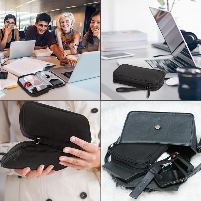 Органайзер для аксесуарів Arae: кабель-сумка, USB, SD-картки. Чорний, S