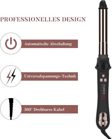 Автоматичний локон PARWIN PRO BEAUTY 25mm з нано-титановим покриттям, LCD дисплеєм, 120-210°C