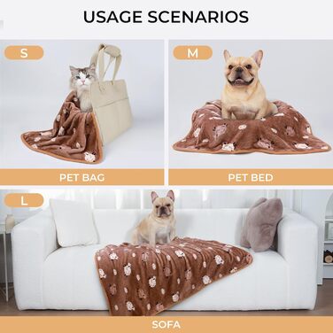 М'яка ковдра для собак та котів Luciphia: тепла флісова ковдра 3 шт. 104*76 см (60*40 см, вівчина)