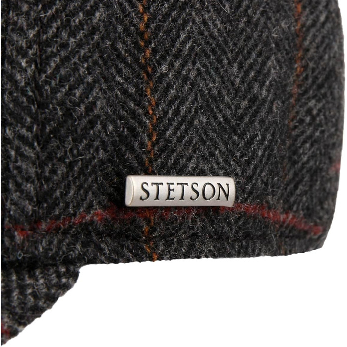 Кепка Stetson Kinty Wool з мікрофлісом та клапаном для вух, чоловіча, з бавовни, сіра, розмір L