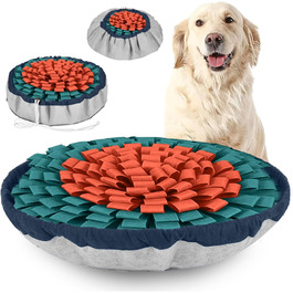 PET ARENA килимок для нюхання собак – інтелектуальна іграшка для собак, велика, регульована, миється (помаранчево-блакитний)