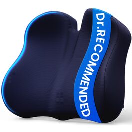 Подушка для сидіння з Memory Foam для куприкового болю, ергономічна подушка Coccyx для офісу, дому, авто та інвалідного візка. Нековзна основа, блакитна.