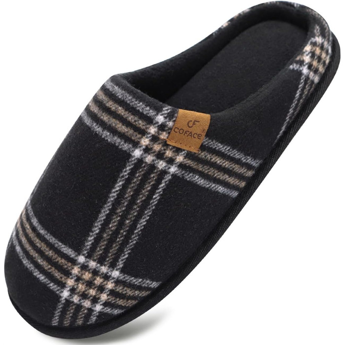 Чоловічі халапи COFACE з фетру, теплі та зручні, з антиковзкою гумовою підошвою, для дому та вулиці, розмір 40-49, Lässig, чорний, 44 EU