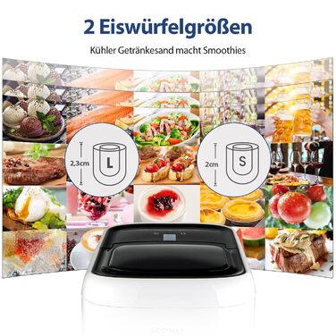 Машина для приготування льоду COSTWAY 2L, 15 кг/24 год, з LED-підсвічуванням та лопаткою