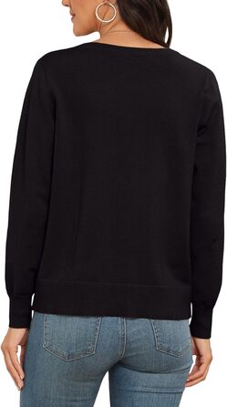 Чоловічий легкий кардиган PrinStory з круглою горловиною, чорний (L)