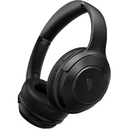 DOQAUS Бездротові Bluetooth навушники з мікрофоном, 70 годин роботи, Bluetooth 5.3, Over-Ear, 3 режими EQ, HiFi, складна конструкція, для (Чорний)