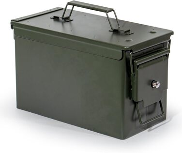Ammunition Box, US Ammo Box, Cartridge Box, Lithium Battery Storage Box, Ammunition (Lockable - 28cm)