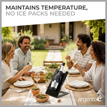 Охолоджувач для вина Argentoè Gelette, чорний