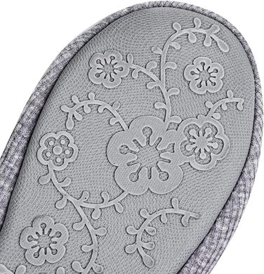 Жіночі та дівчачі балетки-халапи з бантиком, теплі та зручні домашні тапочки для дому, офісу, спальні. Розмір 39/40 EU, сірий колір.