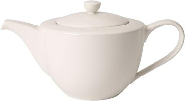 Villeroy & Boch For Me Teapot, White Porcelain Teapot with Handle and Lid made of Premium Porcelain, Dishwasher-Safe, 1300 ml