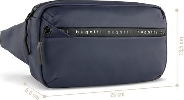 Чоловіча поясна сумка Bugatti Blanc Bauchtasche - для подорожей, повсякденного використання та спорту, блакитна