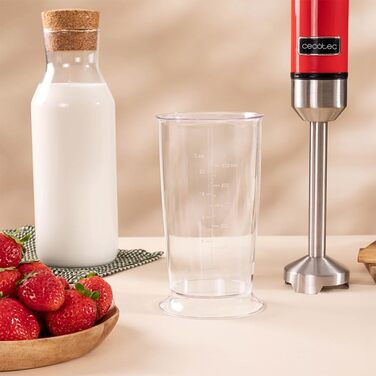 Блендер Cecotec Stabmixer Power RetroRed 1200MAX Cream&Crush: 1200 Вт, CrossBlades, 2 швидкості, комплект аксесуарів