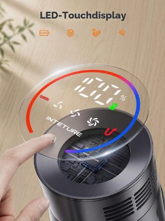 Акумуляторний бездротовий пилосос INTETURE 600W 50KPa, вертикальний стіковий пилосос для килимів та твердих підлог, для збирання шерсті тварин, час роботи 65 хв, золотистий