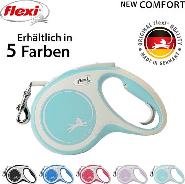 Flexi Comfort L рулетка для собак до 50 кг, 8 м, світло-блакитна