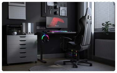 Ігровий стіл з регулюванням висоти Huzaro Hero 2.6 Black + килимок