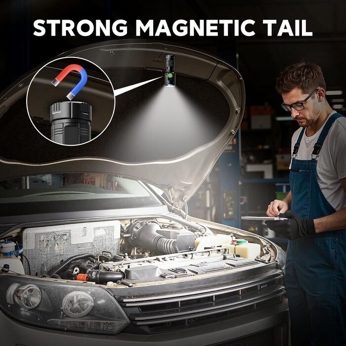 LED ліхтарик GEARLITE EDC Mini - 5000 люмен, 5 режимів, акумуляторний, IPX4, магнітна кришка