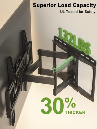 Кріплення для телевізора USX-MOUNT XMM902: поворотне та нахильне, для плоских та вигнутих телевізорів до 35 кг, VESA 400x400 мм, 37-86 дюймів