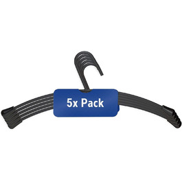 MAUL Clothes Hangers – modern steel clothes hangers in an elegant design – stable and durable hangers for clothing – black – 5-piece set