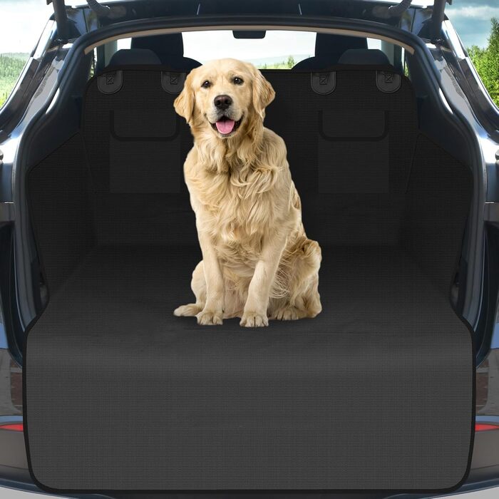 Захист для багажника авто для собак з боковими та захистом краю, універсальний 185x102см, 600D, водонепроникний, стійкий до подряпин, чорний